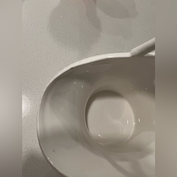 Bunny Glazed Ceramic Basket Grace Tea Ware Easter Rabbit in the Garden Spring - Picture 6 of 9